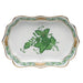 Herend Chinese Bouquet Green Mini Scalloped Tray 4.25"l X 3"w - Green