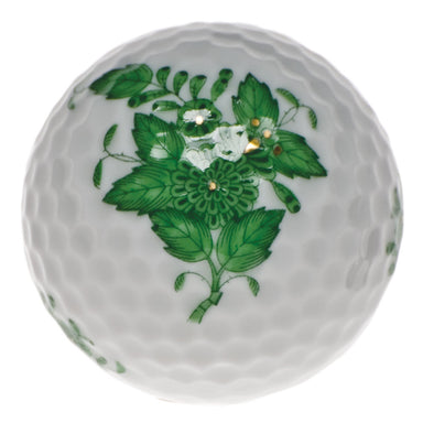 Herend Chinese Bouquet Green Golf Ball 1.75"d - Green