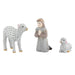 Herend Beth1 (nativity Set) Shepherd Boy And Lambs 3 Piece Set