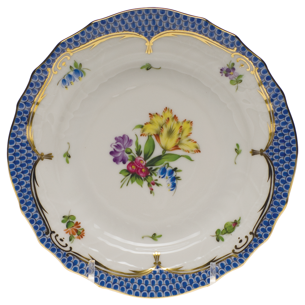 Printemps W/blue Border Bread And Butter Plate - Mo 06 6"d