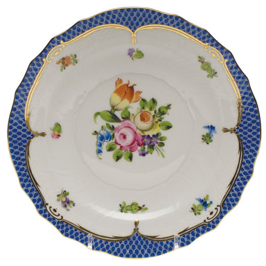 Herend Printemps W/blue Border Salad Plate - Motif 01 7.5"d