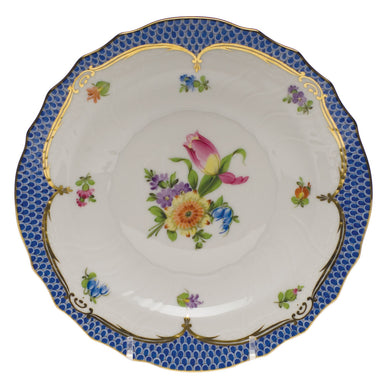 Herend Printemps W/blue Border Salad Plate - Motif 03 7.5"d