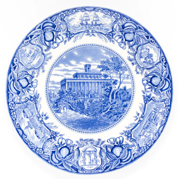 Georgia Historical Plate Wesleyan College - Blue #4