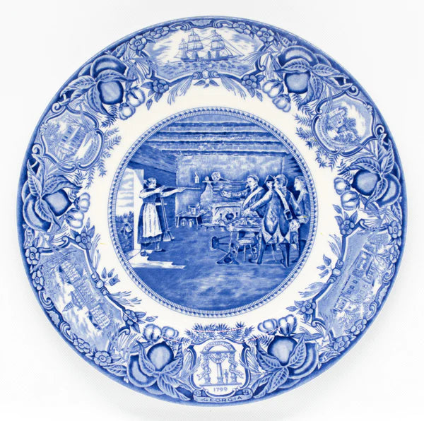 Georgia Historical Plate Nancy Hart Capturing the Tories - Blue #7