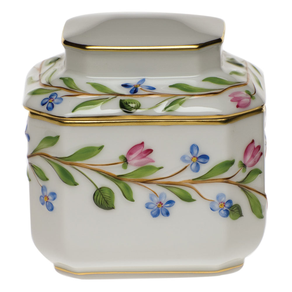 Herend Natural Coloration Tea Caddy  3.75"h