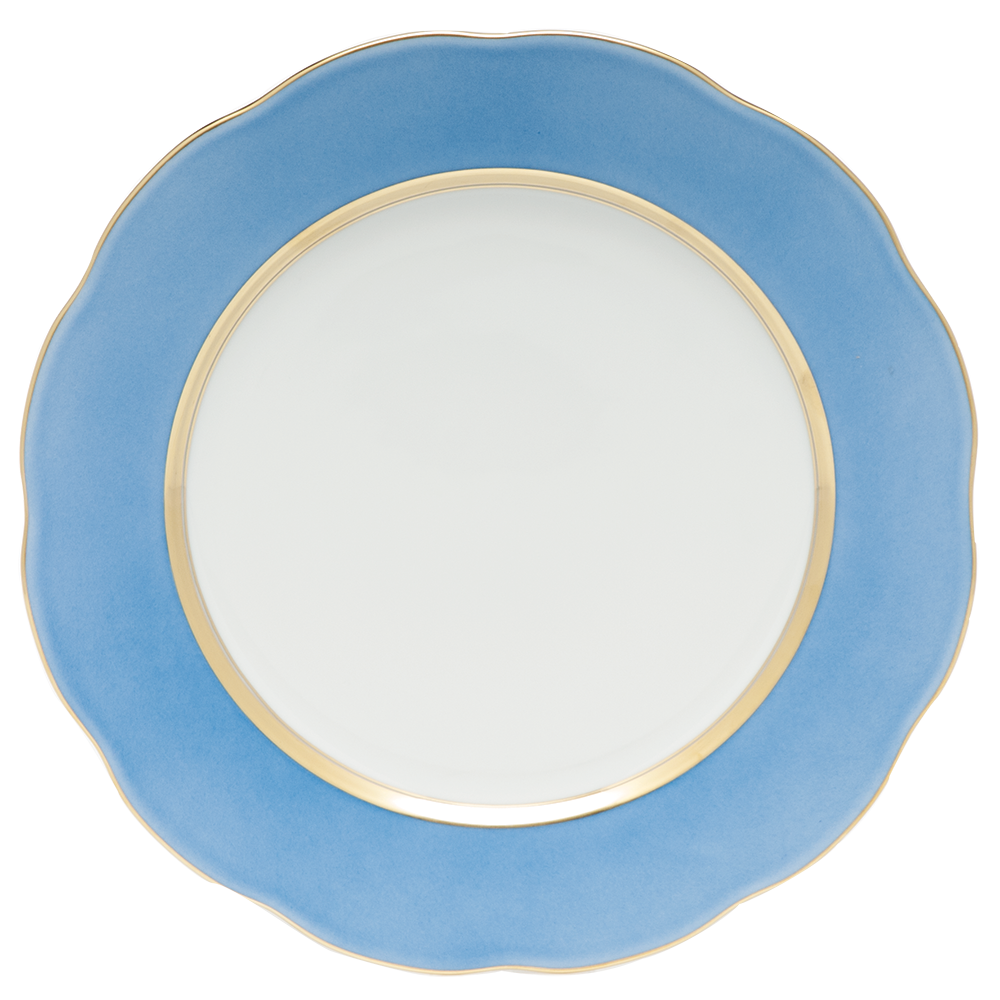 Silk Ribbon Service Plate - Cornflower