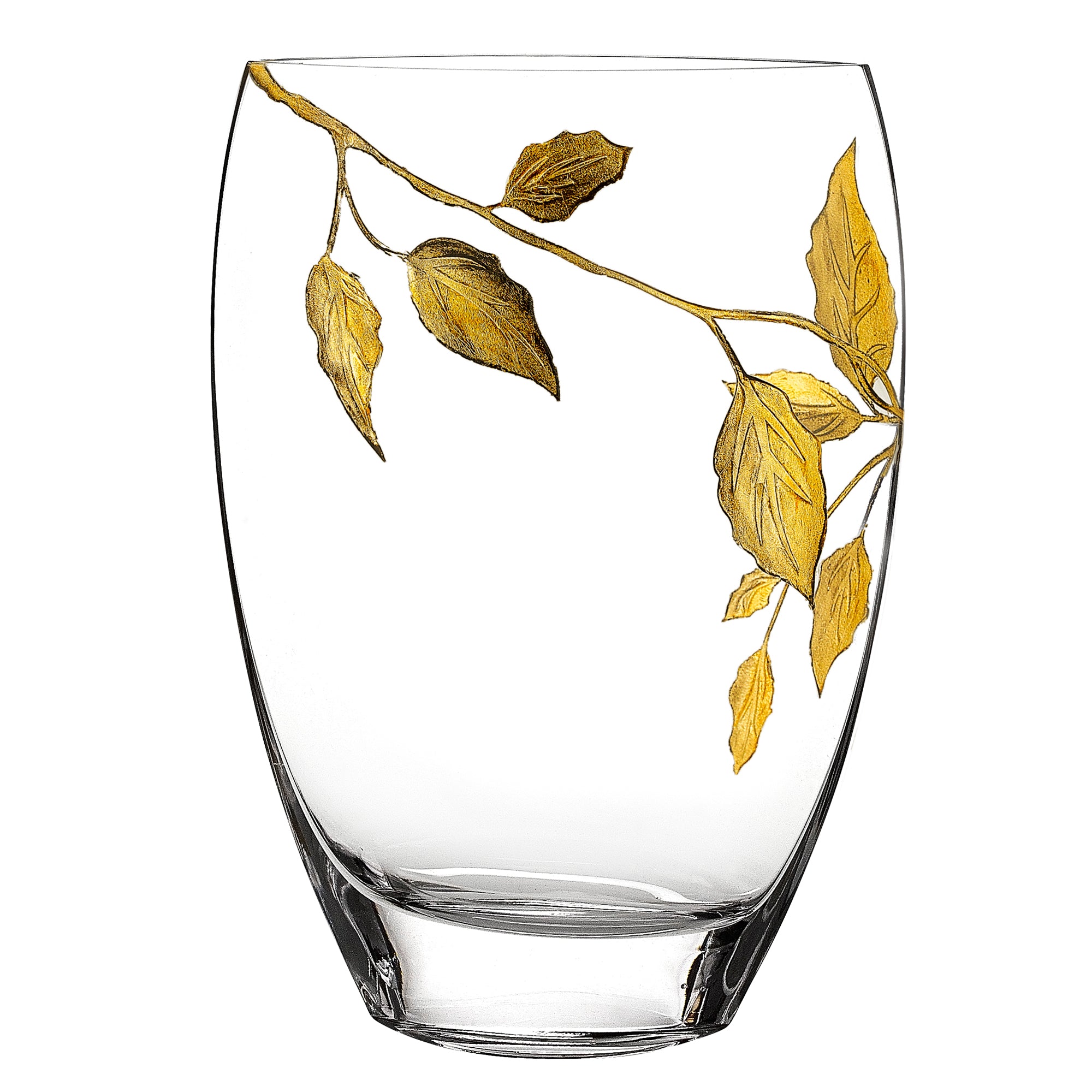 Gold Leaf Vase  H12"