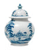 Juliska Country Estate Delft Blue 10" Lidded Ginger Jar Garden Follies