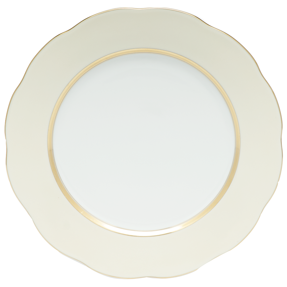 Silk Ribbon Beige Band Service Plate 11"d - Beige