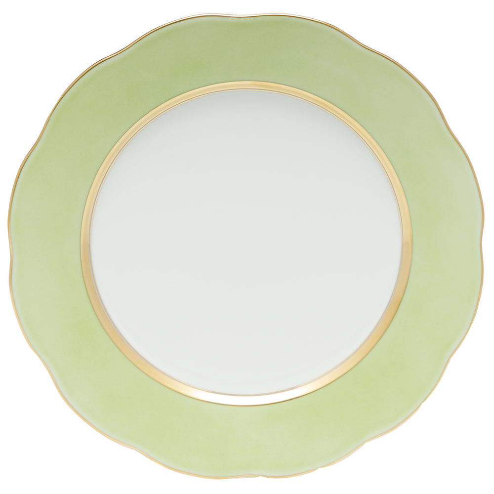 Silk Ribbon Service Plate 11"d - Lime