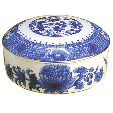 Mottahedeh Imperial Blue Round Box - Lg.