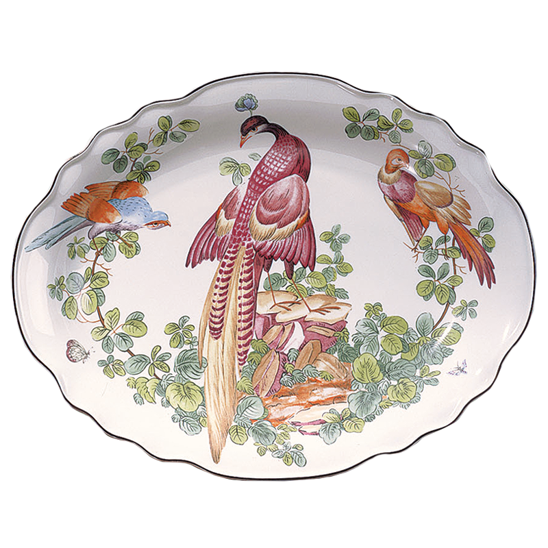 Mottahedeh Chelsea Bird Oval Dish