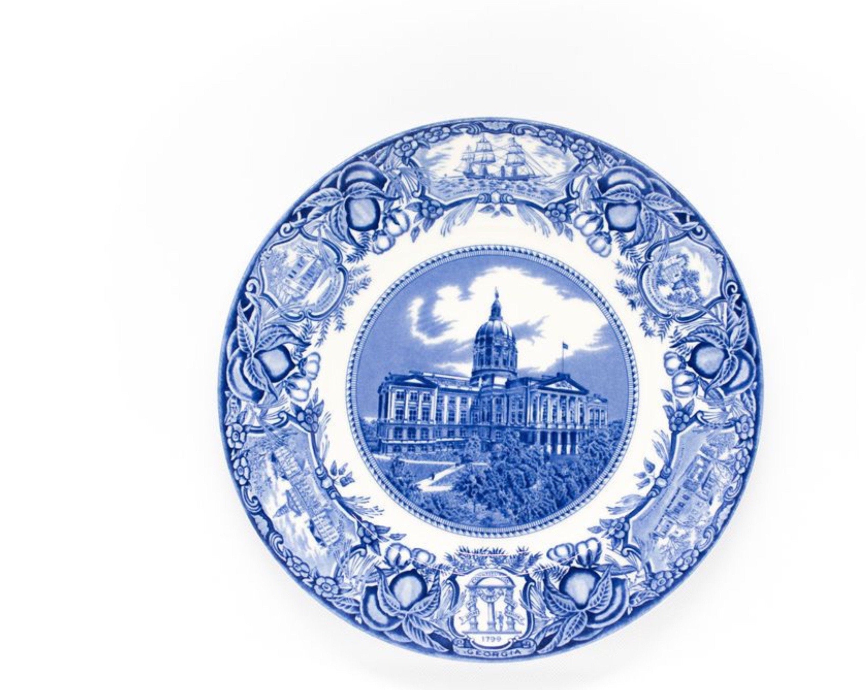 Georgia Historical Plate Capitol, Atlanta - Blue #10