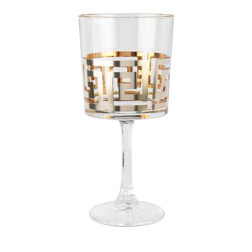 Meandro Greek Key Wine Glasses - Set of 6