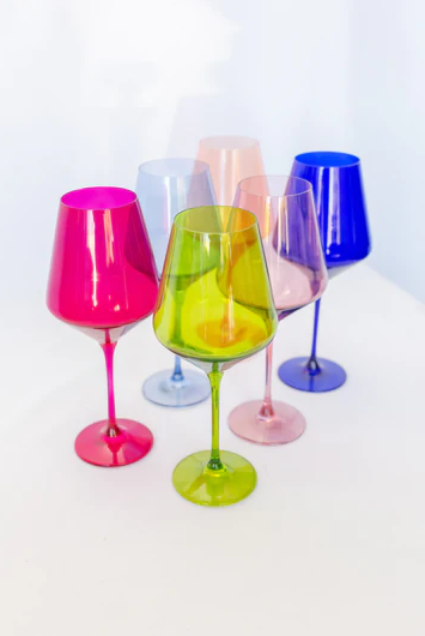 Shop Set of 8 Wedgwood wine colored glasses