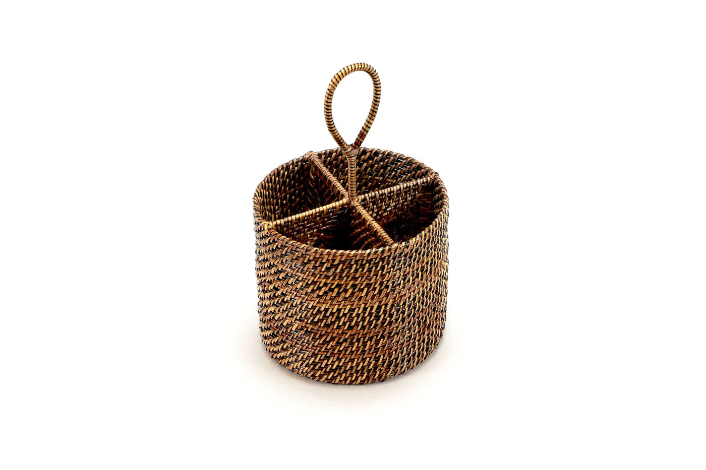 Round Flatware Holder with Dividers