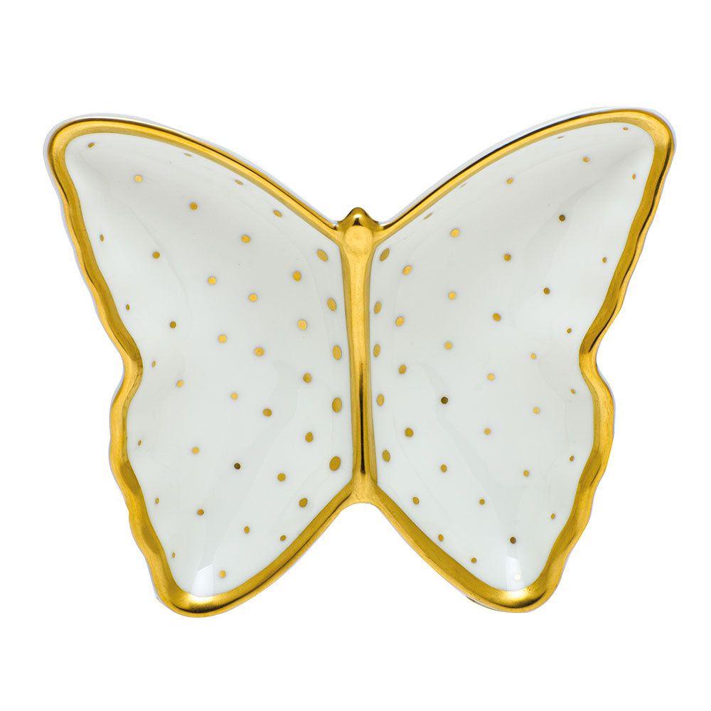 Herend Fodos-x1 Connect The Dots Butterfly Dish 4.25"l X 1"h