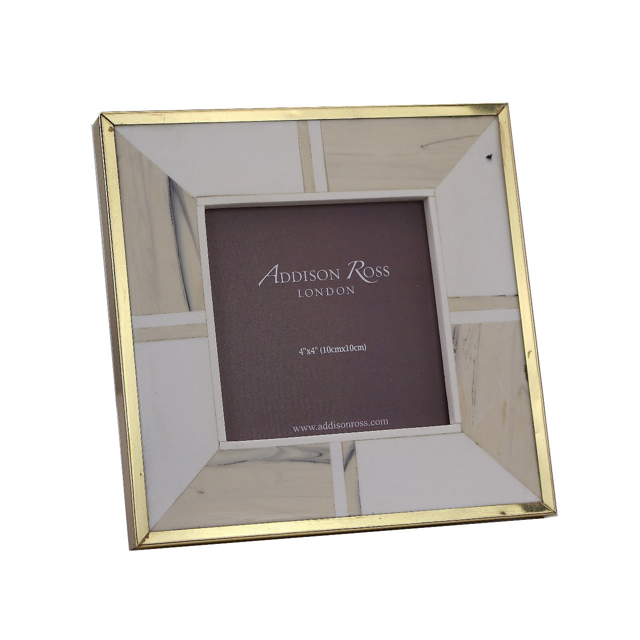 4x4 Frame Cream with Brass Border