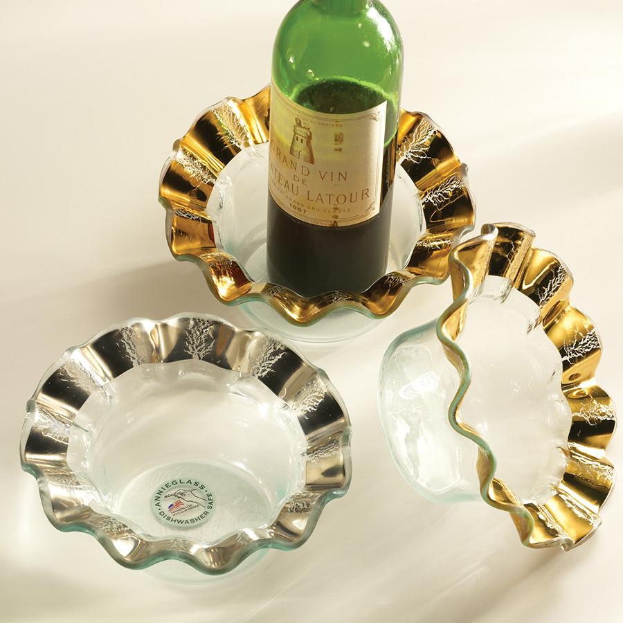 Ruffle Wine Coaster Gold