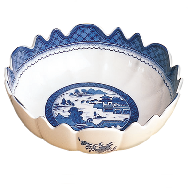 Mottahedeh Blue Canton Scalloped Bowl