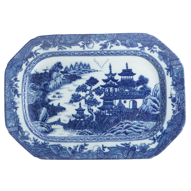 Mottahedeh Blue Canton Cookie Plate, Octagonal