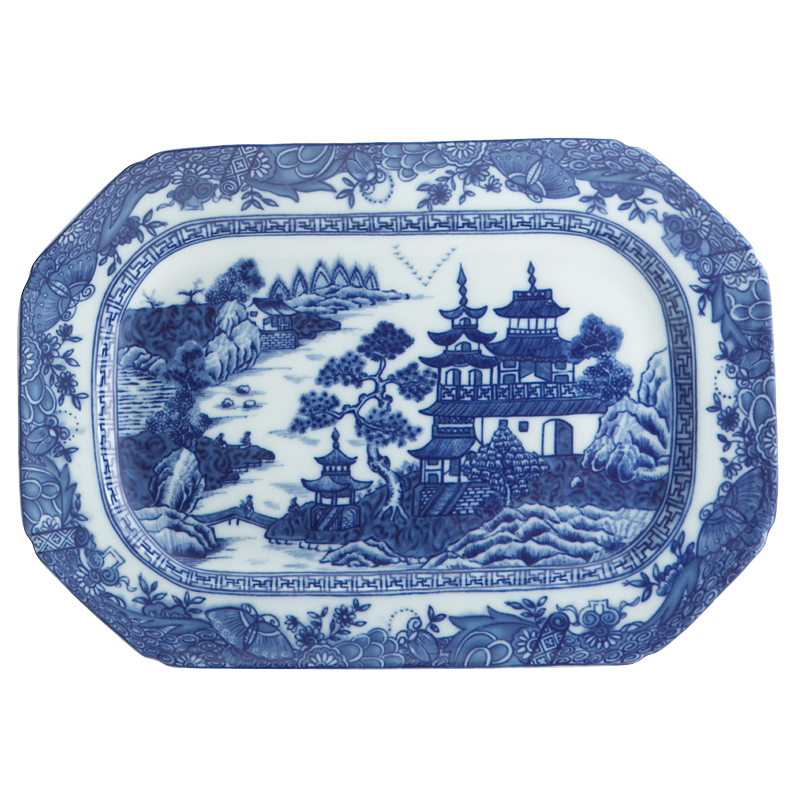 Mottahedeh Blue Canton Cookie Plate, Octagonal