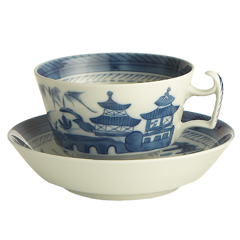 Mottahedeh Blue Canton Cup & Saucer - Lg.