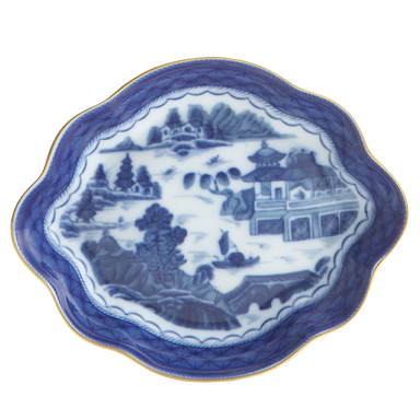 Mottahedeh Blue Canton Lobed Tray - Med.