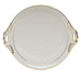 Herend Golden Edge Round Tray W/handles  11.25"d