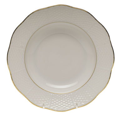 Herend Golden Edge Rim Soup Plate  8"d