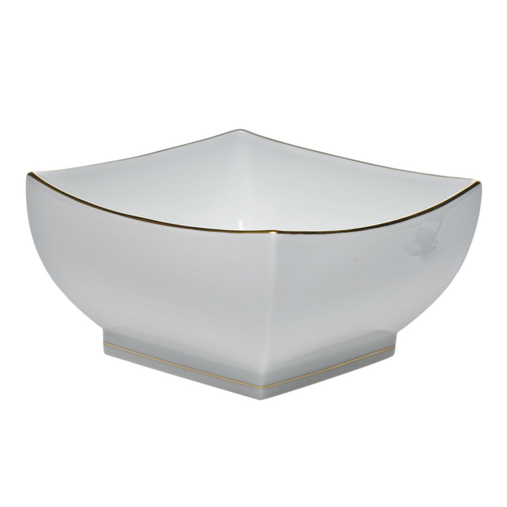 Herend Golden Edge Large Square Bowl 8"l X 4"h