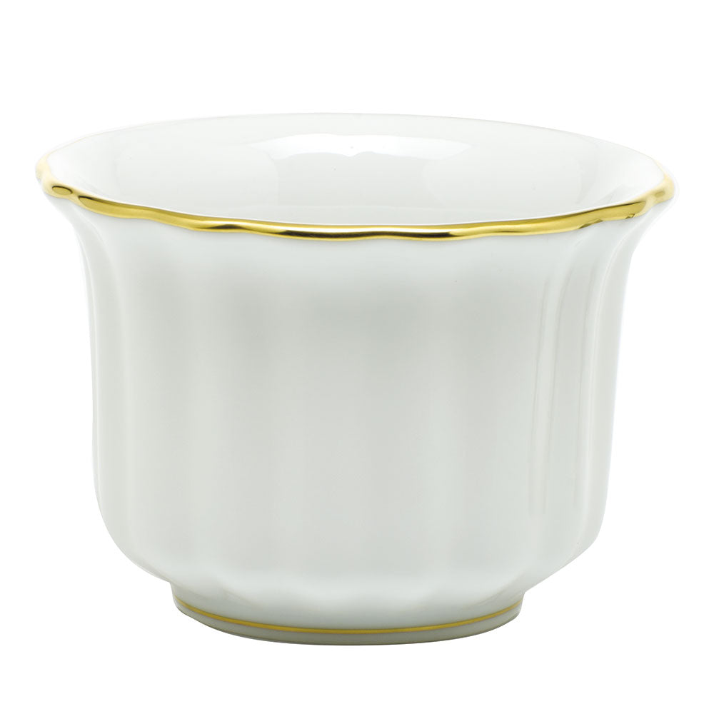 Herend Golden Edge Mini Cachepot 4.5"l X 4.5"h