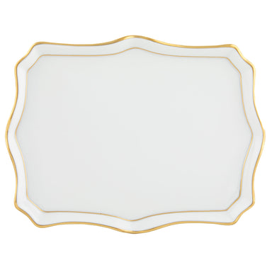 Herend Golden Edge Small Tray 7.5"l X 5.5"w