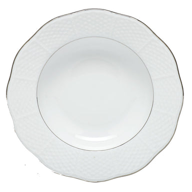 Herend Platinum Edge Rim Soup Plate 8"d