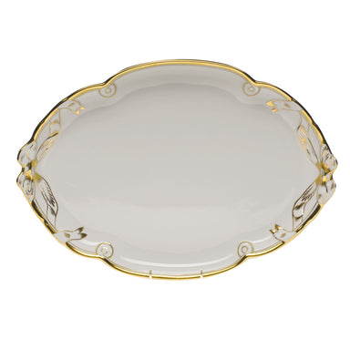 Herend Gwendolyn Ribbon Tray  11"w X 15.75"l