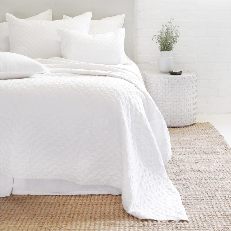 Hampton King Quilt - White