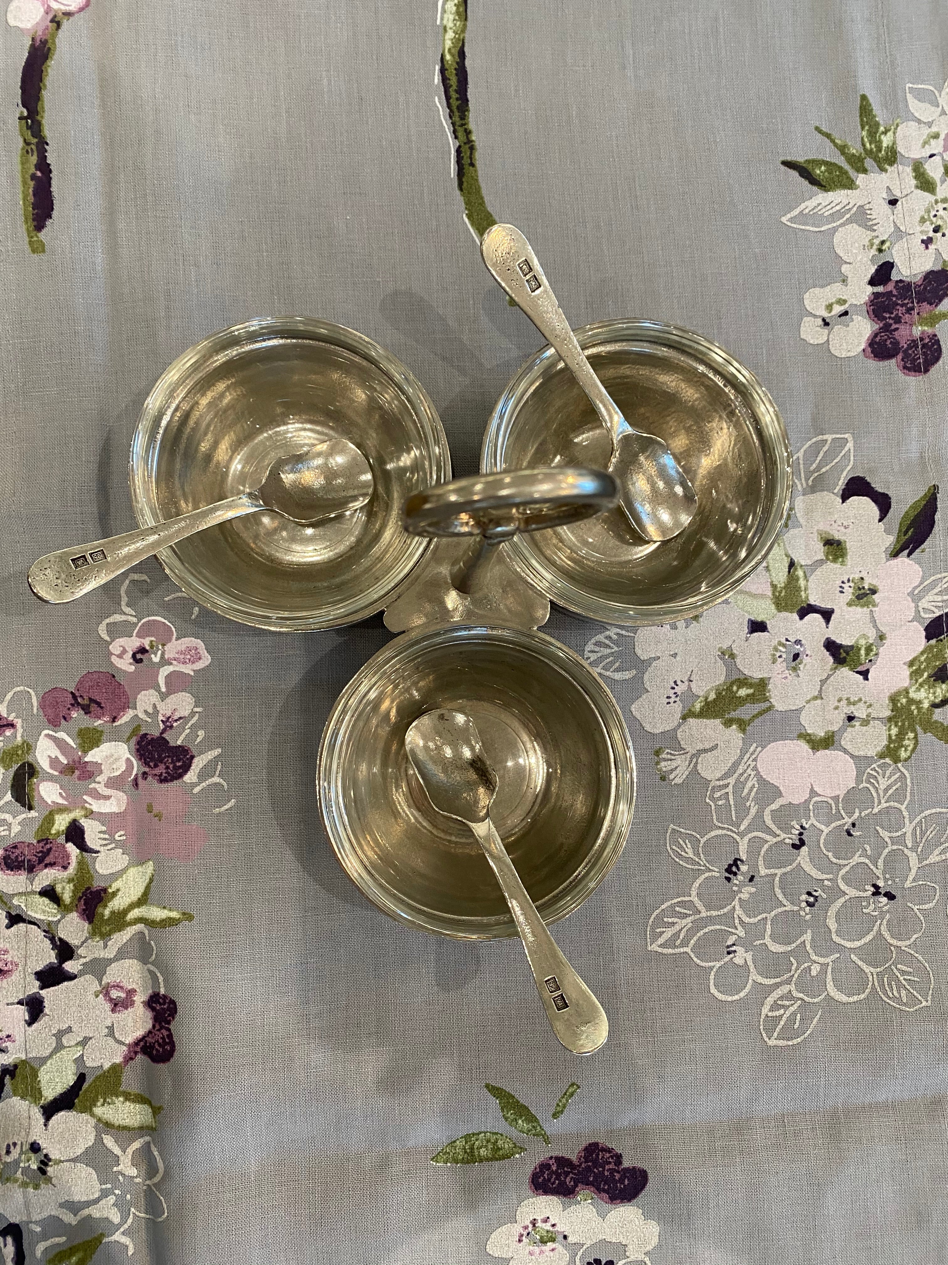 Legacy Pewter 3-Piece Condiment Bowl with Spoons