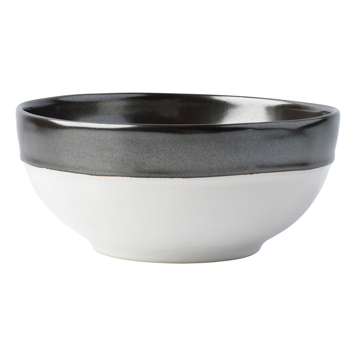 Juliska Emerson White/Pewter Cereal/Ice Cream Bowl