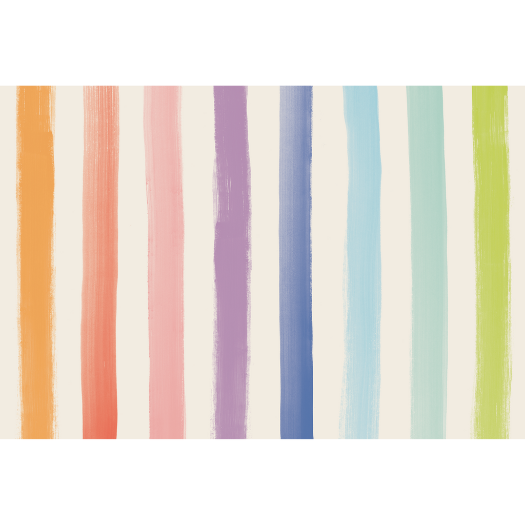 Sorbet Painted Stripe Paper Placemat