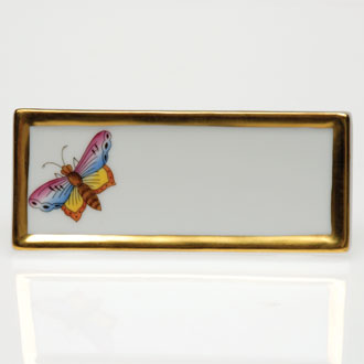 Herend Lvf Multicolor Place Card 3.75"l X 1.5"h