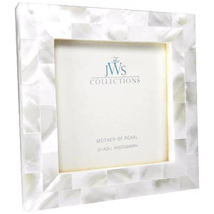 White Mother of Pearl Frame 3.5x3.5"