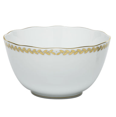 Herend Golden Laurel Round Open Veg Bowl 7.5"d