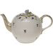 Herend Blue Garland Tea Pot W/rose  (36 Oz) 5.5"h