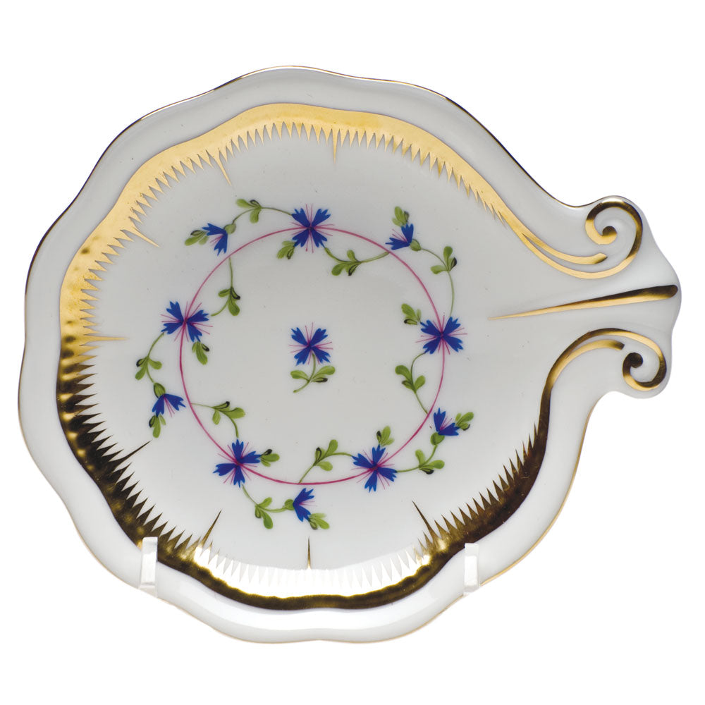 Herend Blue Garland Shell Dish  4"d