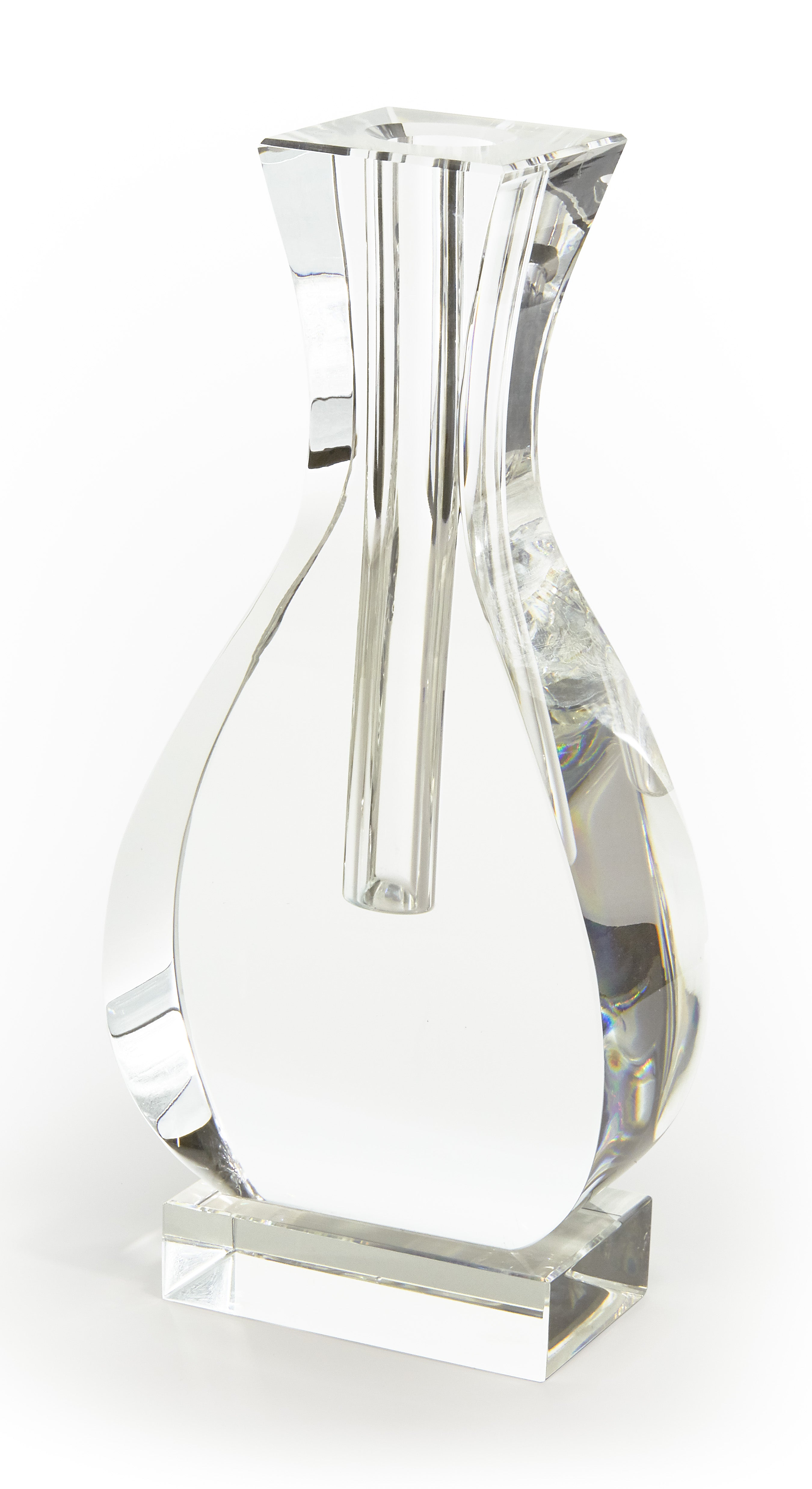 PH657VAS Crystal Glass "urn Shape" Bud Vase
