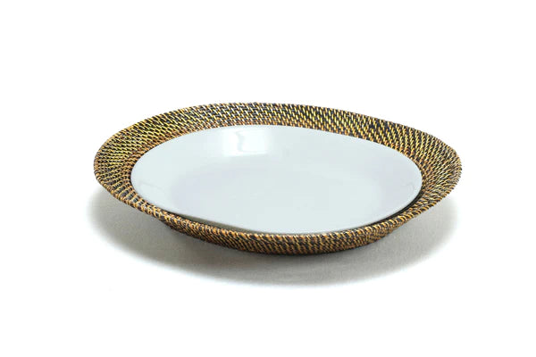 Oval Platter Holder includes White Laminated Glass