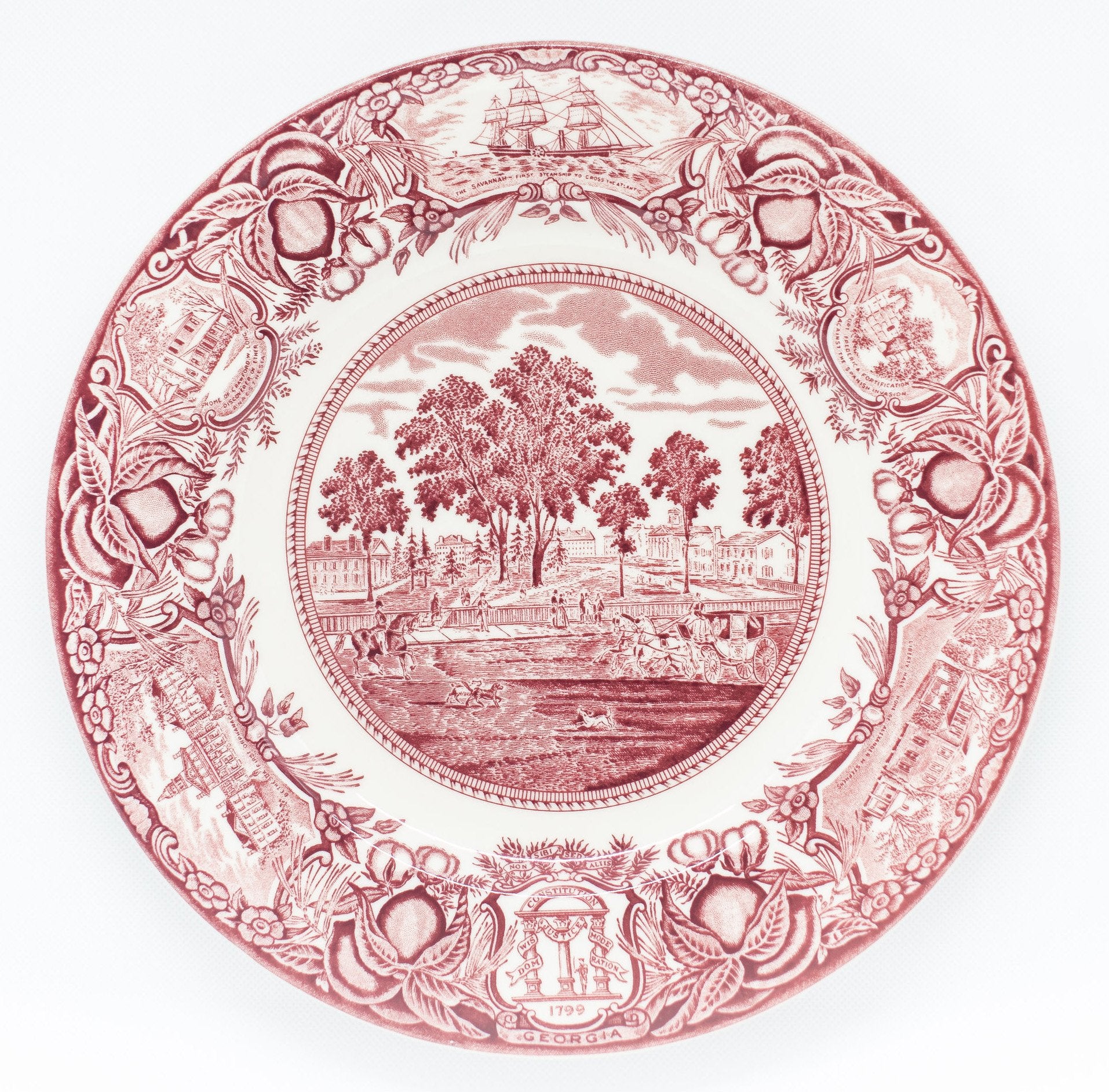 Georgia Historical Plate University of Georiga - Pink #5