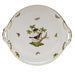 Herend Rothschild Bird Round Tray W/handles  11.25"d