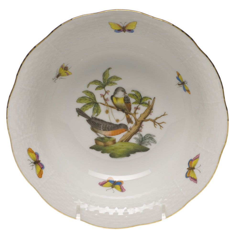 Herend Rothschild Bird Oatmeal Bowl  6.5"d