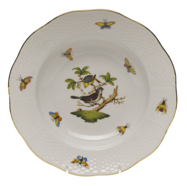 Herend Rothschild Bird Rim Soup Plate - Motif 01 8"d